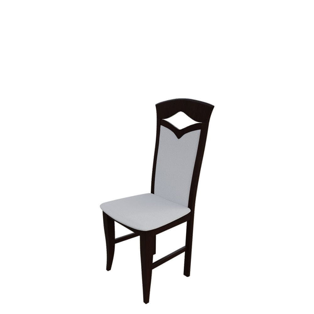 Veneti Jedálenská stolička MOVILE 30 - orech / biela ekokoža